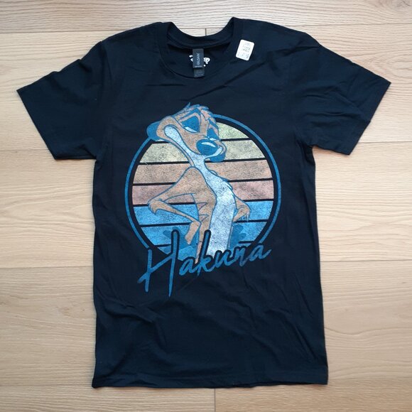 Timon - Hakuna - The Lion King - New Men's Small Black T-Shirt - Picture 1 of 4